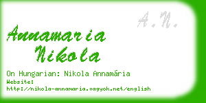 annamaria nikola business card